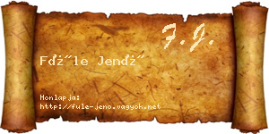 Füle Jenő névjegykártya